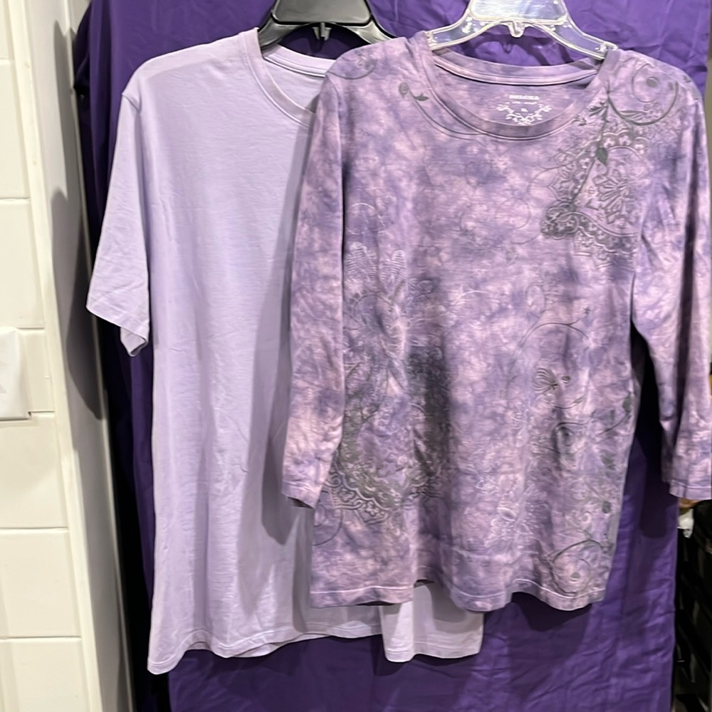 Woman 2pc bundle tops size xl lilac print